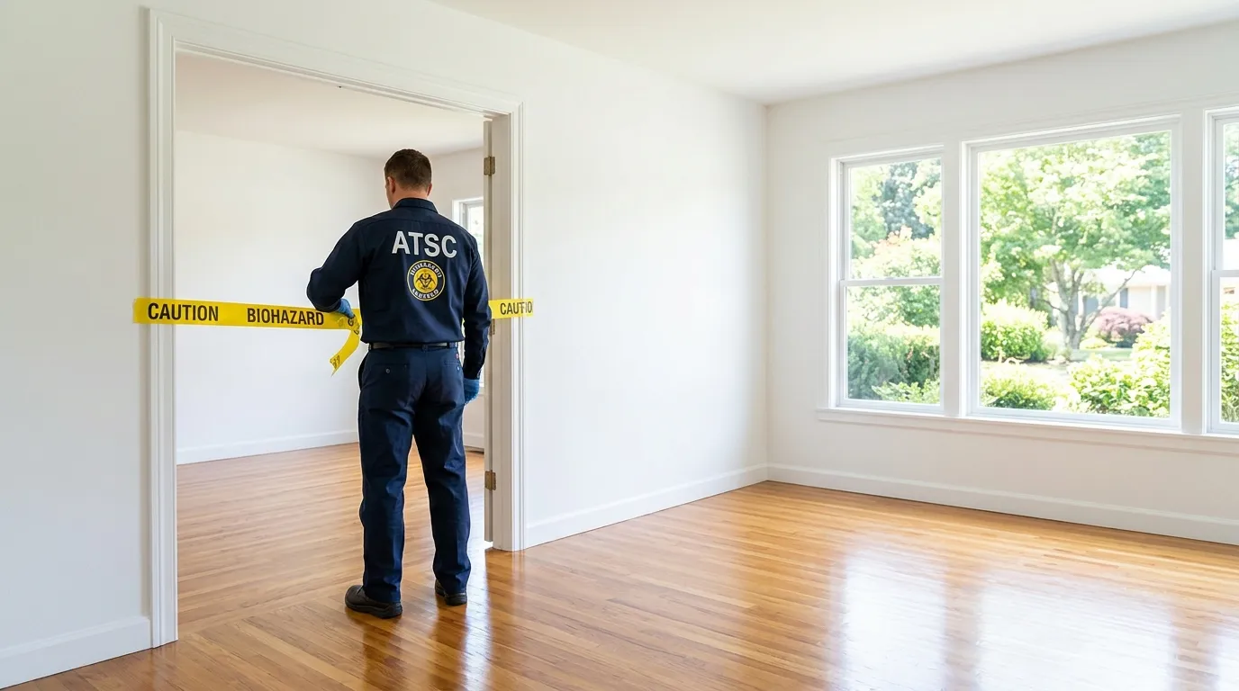 Certified biohazard cleanup crew performing Crime Scene Cleanup in Burleson